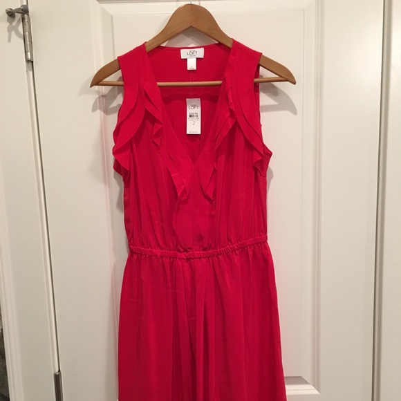 loft red dress
